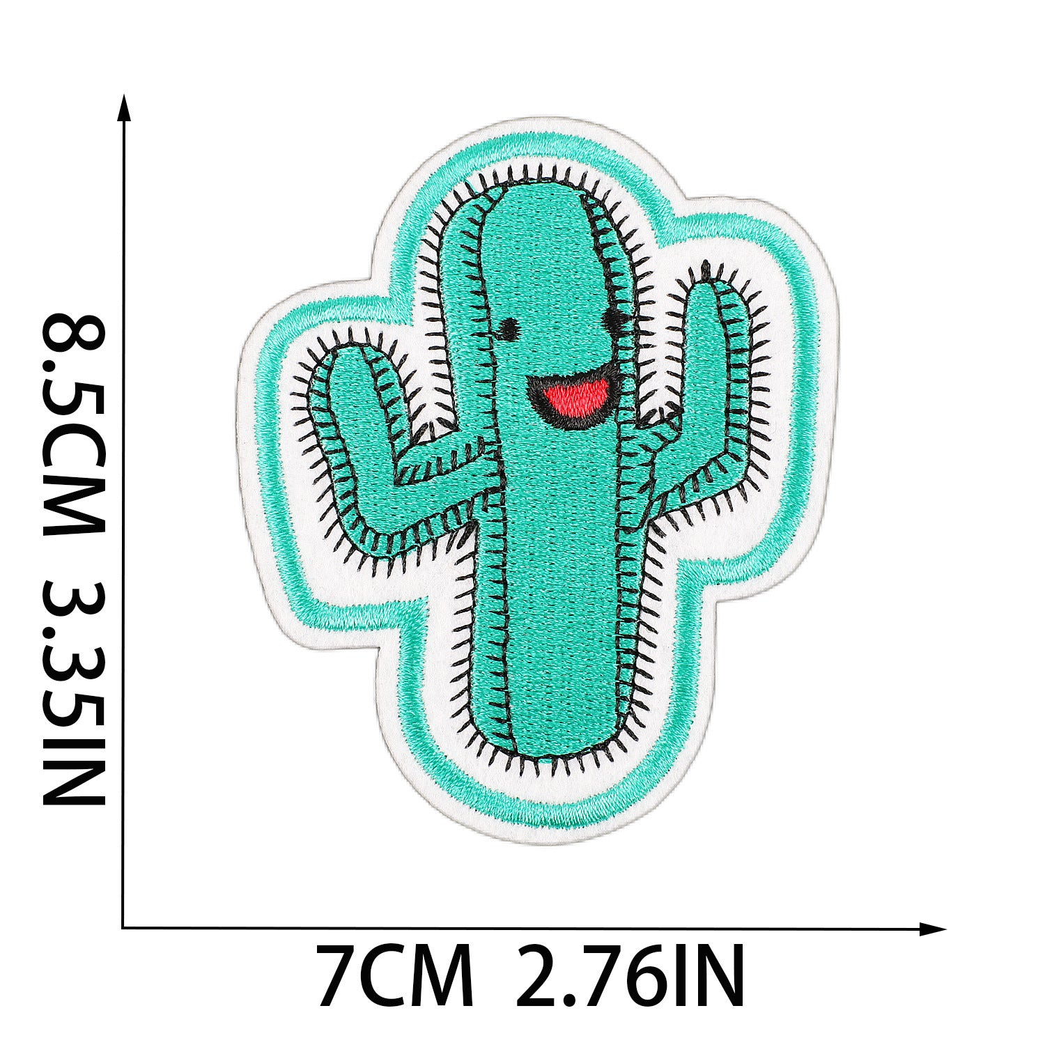 Wholesale cartoon mouth patch cactus clothes decorative embroidery stickers